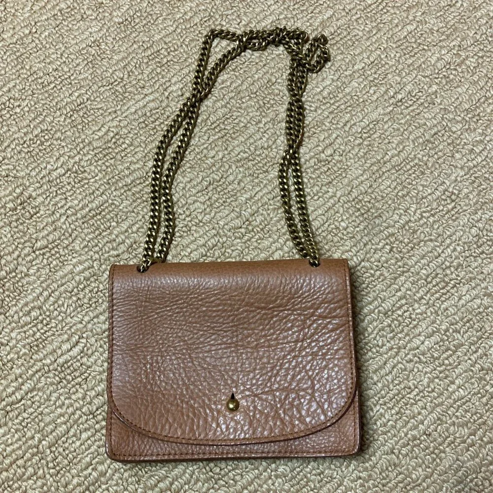 Madewell The Chain Crossbody Bag Brown Leather New Purse - Picture 4 of 7